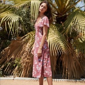 AUGUSTE Rosa Bella midi dress